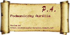 Podmaniczky Aurélia névjegykártya